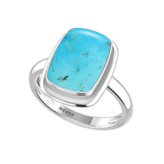 Natural Turquoise Ring 925 Sterling Silver Bezel Set Handmade Jewelry Pack of 6 - (Box 3)