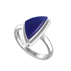 Natural Lapis Lazuli Ring 925 Sterling Silver Bezel Set Handmade Jewelry Pack of 6 - (Box 4)