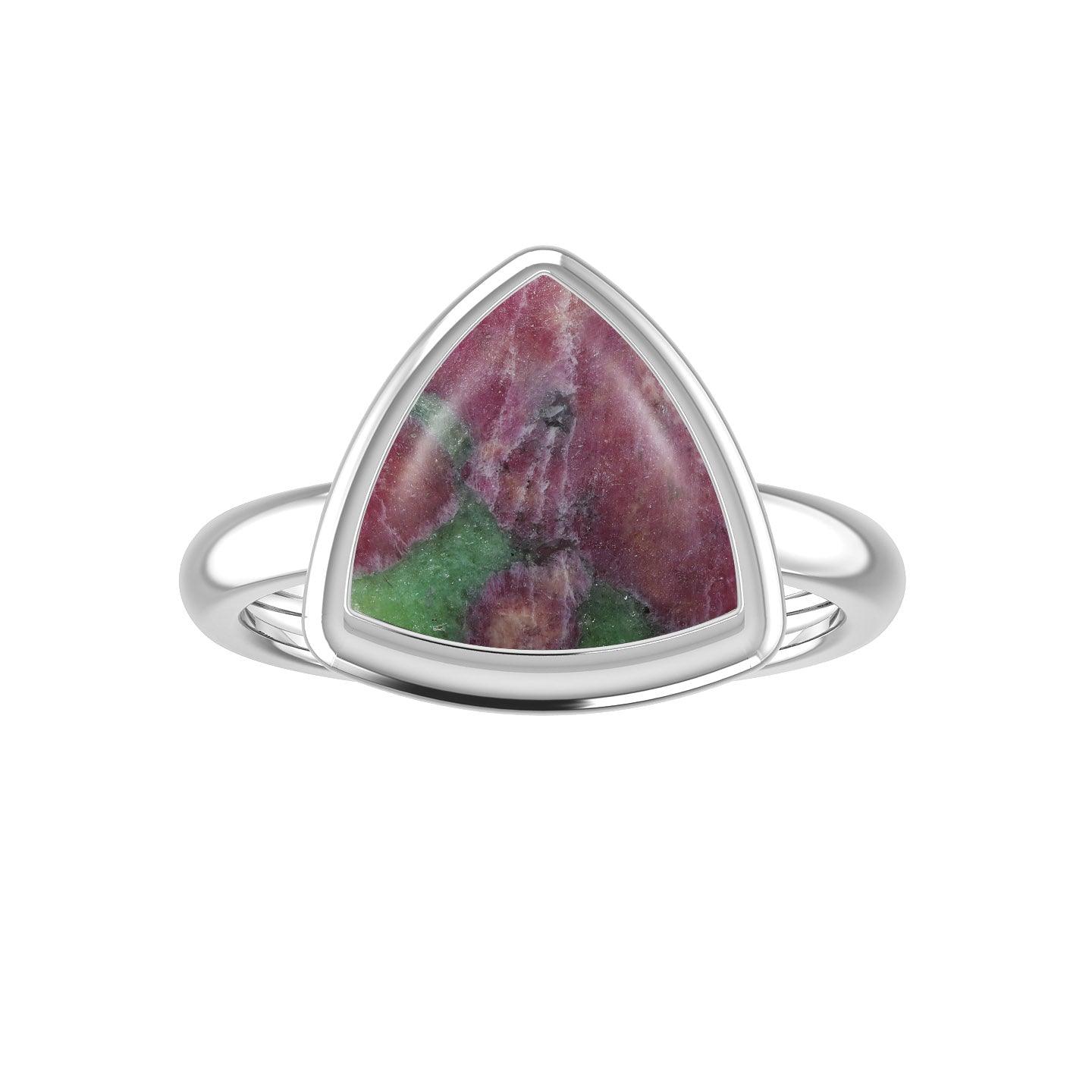 Natural Ruby Zoisite Ring 925 Sterling Silver Bezel Set Handmade Jewelry Pack of 6 - (Box 4)