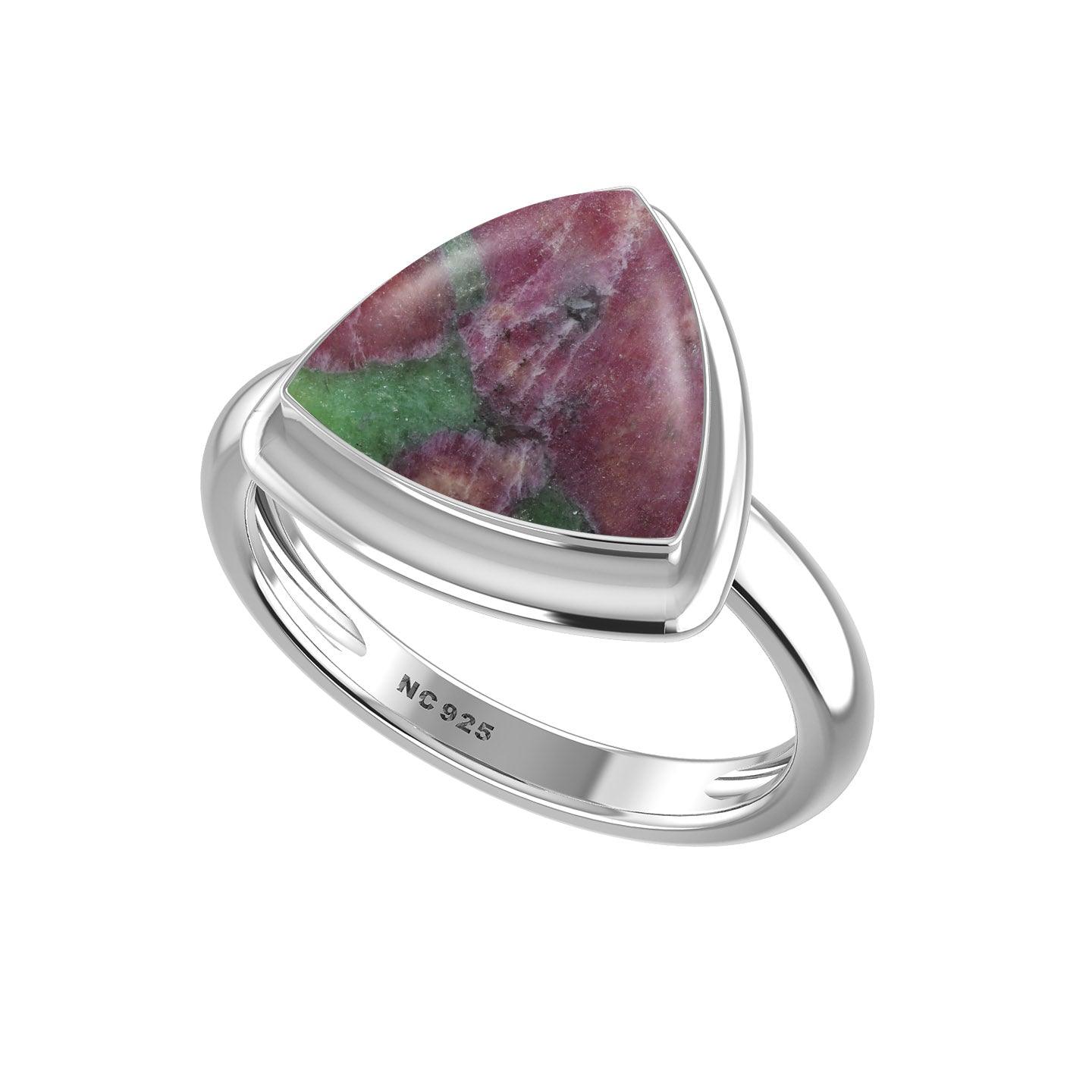 Natural Ruby Zoisite Ring 925 Sterling Silver Bezel Set Handmade Jewelry Pack of 6 - (Box 4)