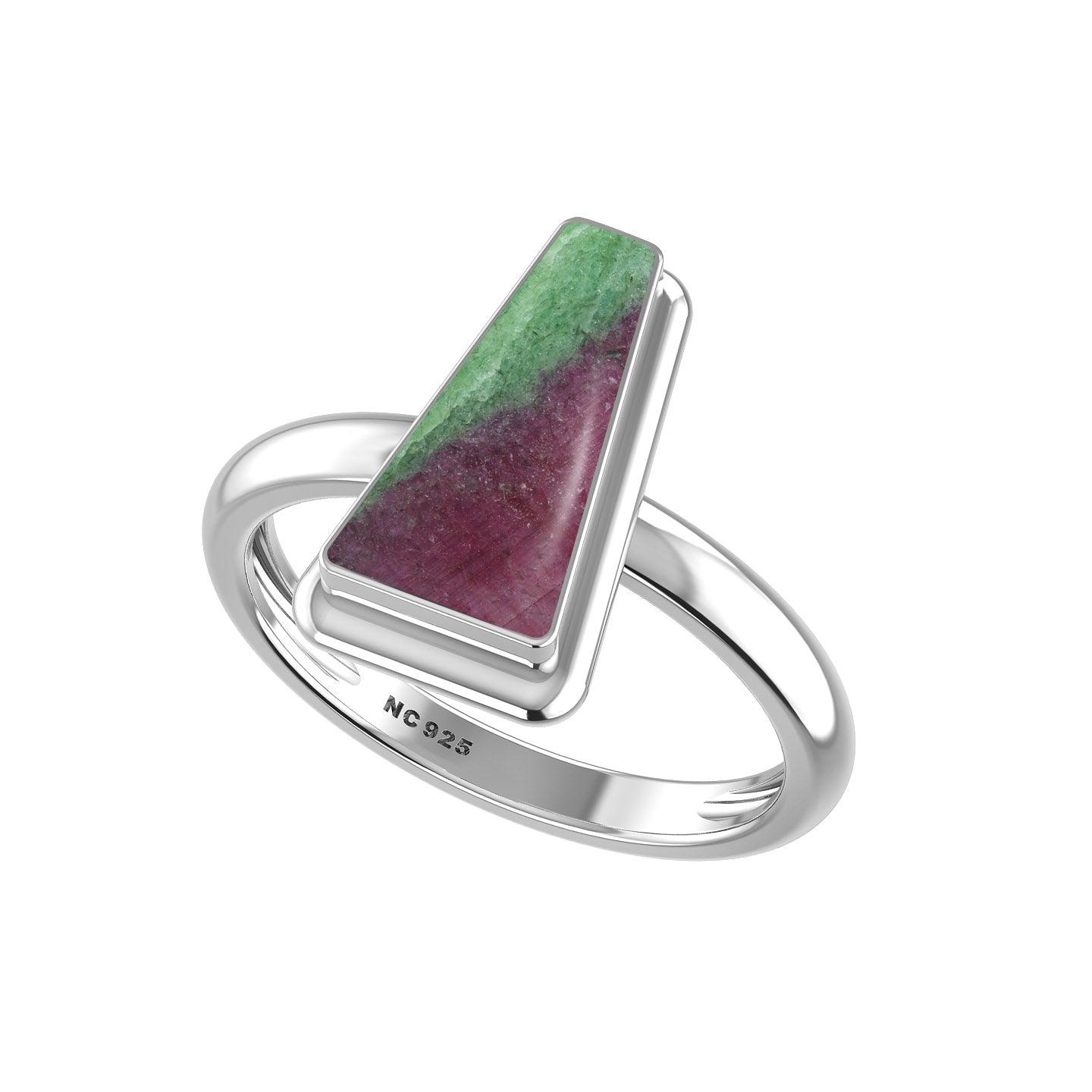 Natural Ruby Zoisite Ring 925 Sterling Silver Bezel Set Handmade Jewelry Pack of 6 - (Box 4)