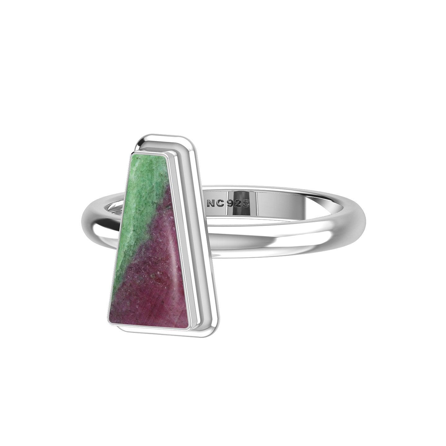 Natural Ruby Zoisite Ring 925 Sterling Silver Bezel Set Handmade Jewelry Pack of 6 - (Box 4)