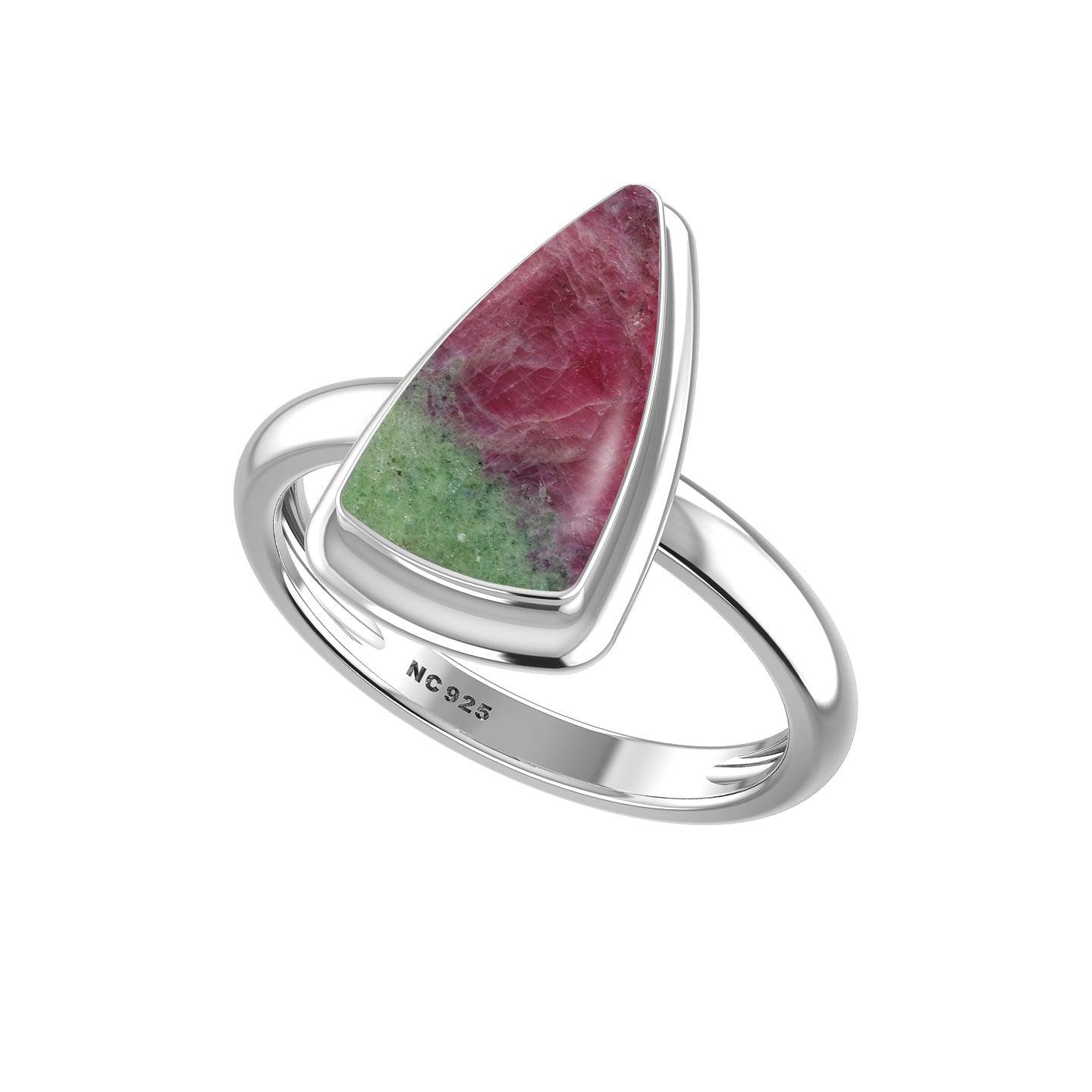 Natural Ruby Zoisite Ring 925 Sterling Silver Bezel Set Handmade Jewelry Pack of 6 - (Box 4)