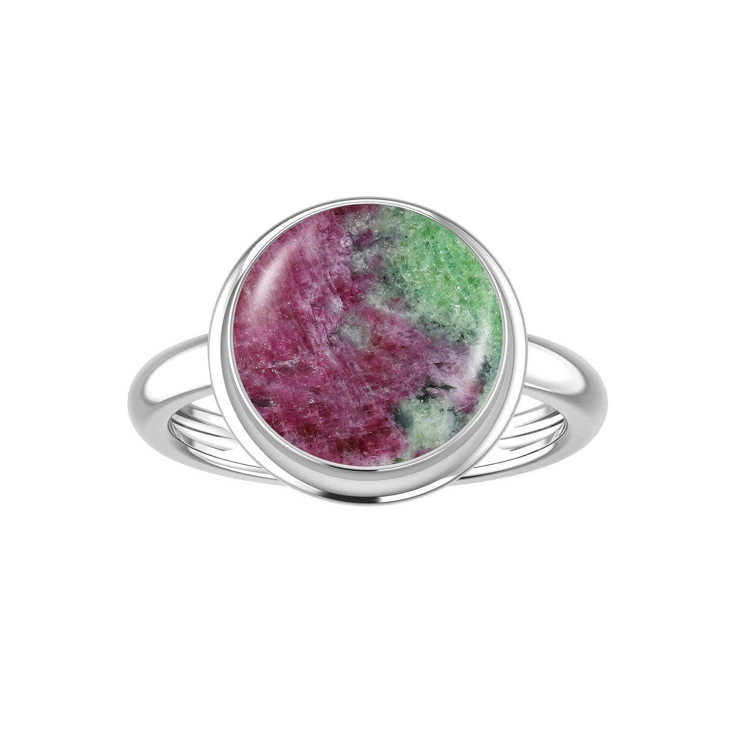 Natural Ruby Zoisite Ring 925 Sterling Silver Bezel Set Handmade Jewelry Pack of 6 - (Box 4)