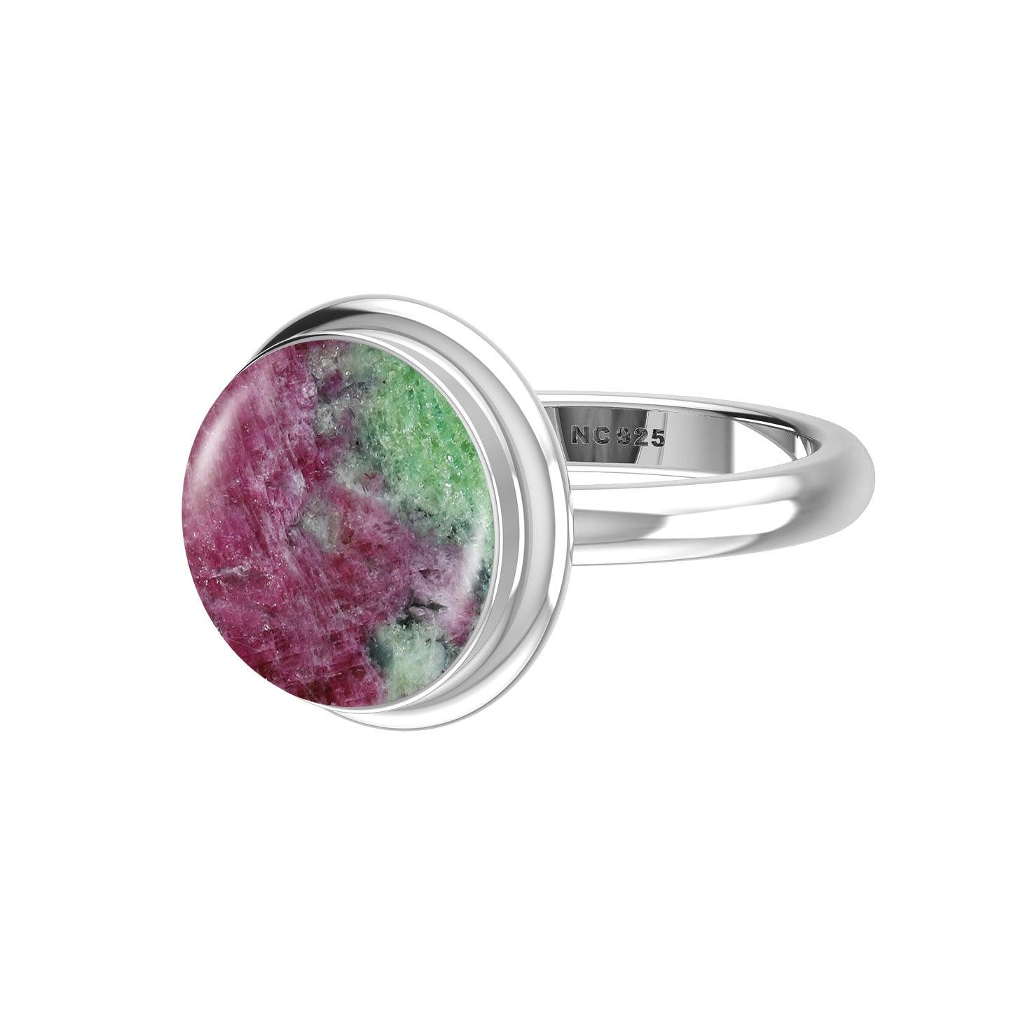 Natural Ruby Zoisite Ring 925 Sterling Silver Bezel Set Handmade Jewelry Pack of 6 - (Box 4)