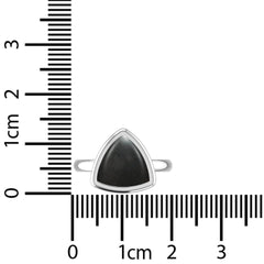 Natural Shungite Ring 925 Sterling Silver Bezel Set Handmade Jewelry Pack of 6 - (Box 4)