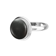 Natural Shungite Ring 925 Sterling Silver Bezel Set Handmade Jewelry Pack of 6 - (Box 4)