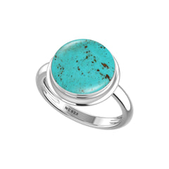 Natural Turquoise Ring 925 Sterling Silver Bezel Set Handmade Jewelry Pack of 6 - (Box 4)