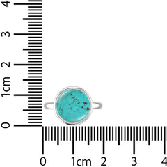 Natural Turquoise Ring 925 Sterling Silver Bezel Set Handmade Jewelry Pack of 6 - (Box 4)