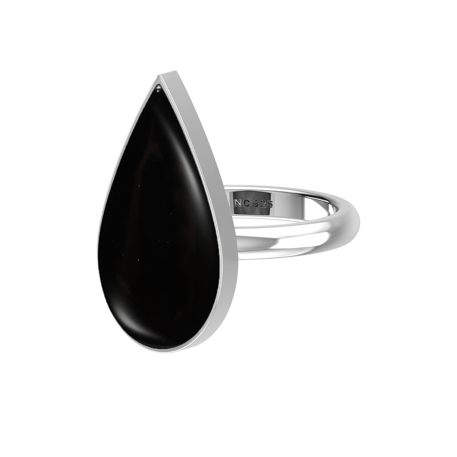 Natural Black Onyx Ring 925 Sterling Silver Bezel Set Handmade Jewelry Pack of 6 - (Box 7) - Natural Creations | Dainty | Hand Crafted | Sterling Silver Jewelry