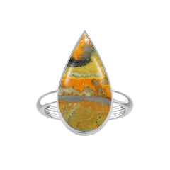 Natural Bumble Bee Ring 925 Sterling Silver Bezel Set Handmade Jewelry Pack of 6 - (Box 7)