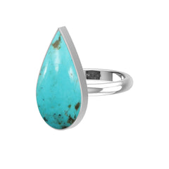 Natural Turquoise Ring 925 Sterling Silver Bezel Set Handmade Jewelry Pack of 6 - (Box 7)