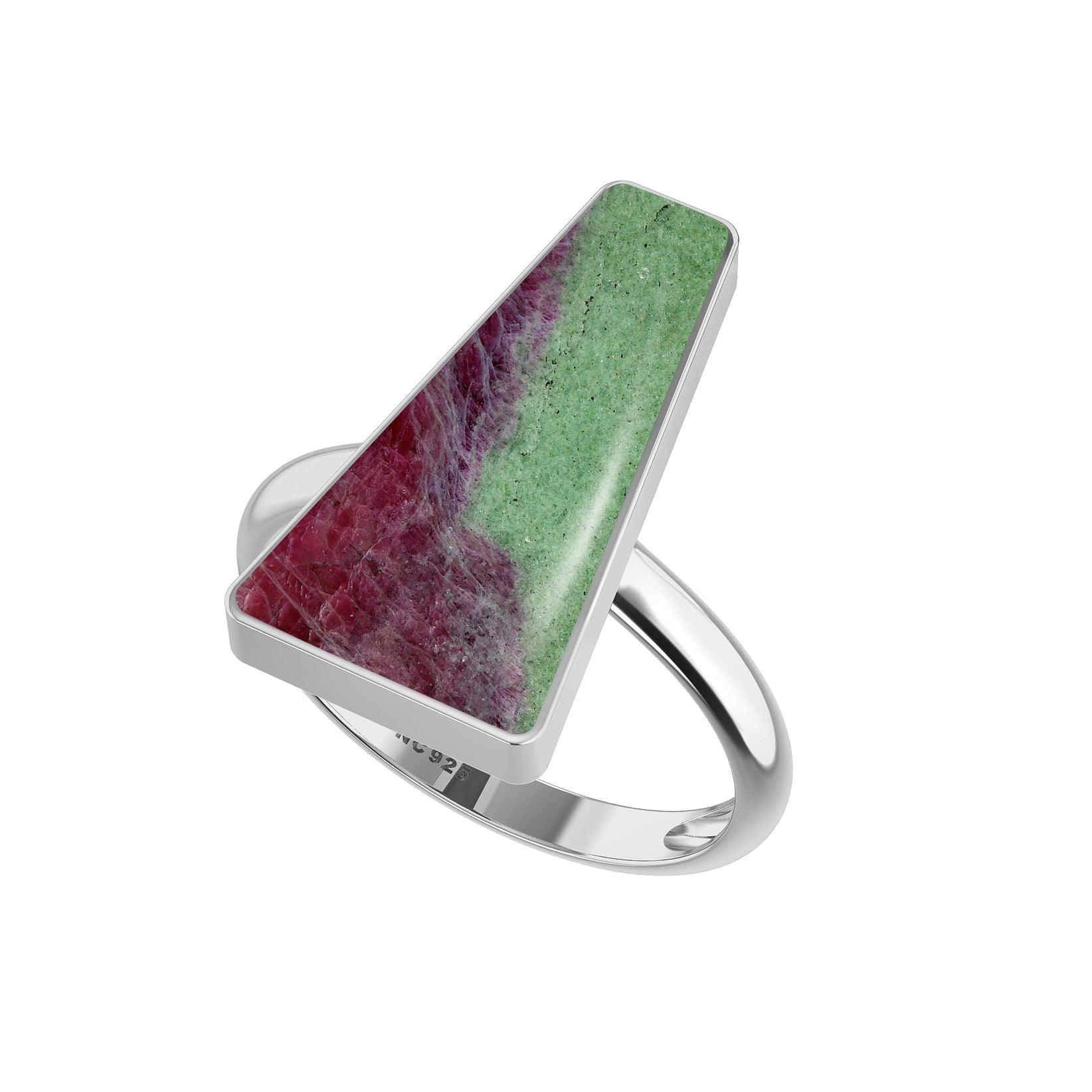 Natural Ruby Zoisite Ring 925 Sterling Silver Bezel Set Handmade Jewelry Pack of 6 (Box 8)