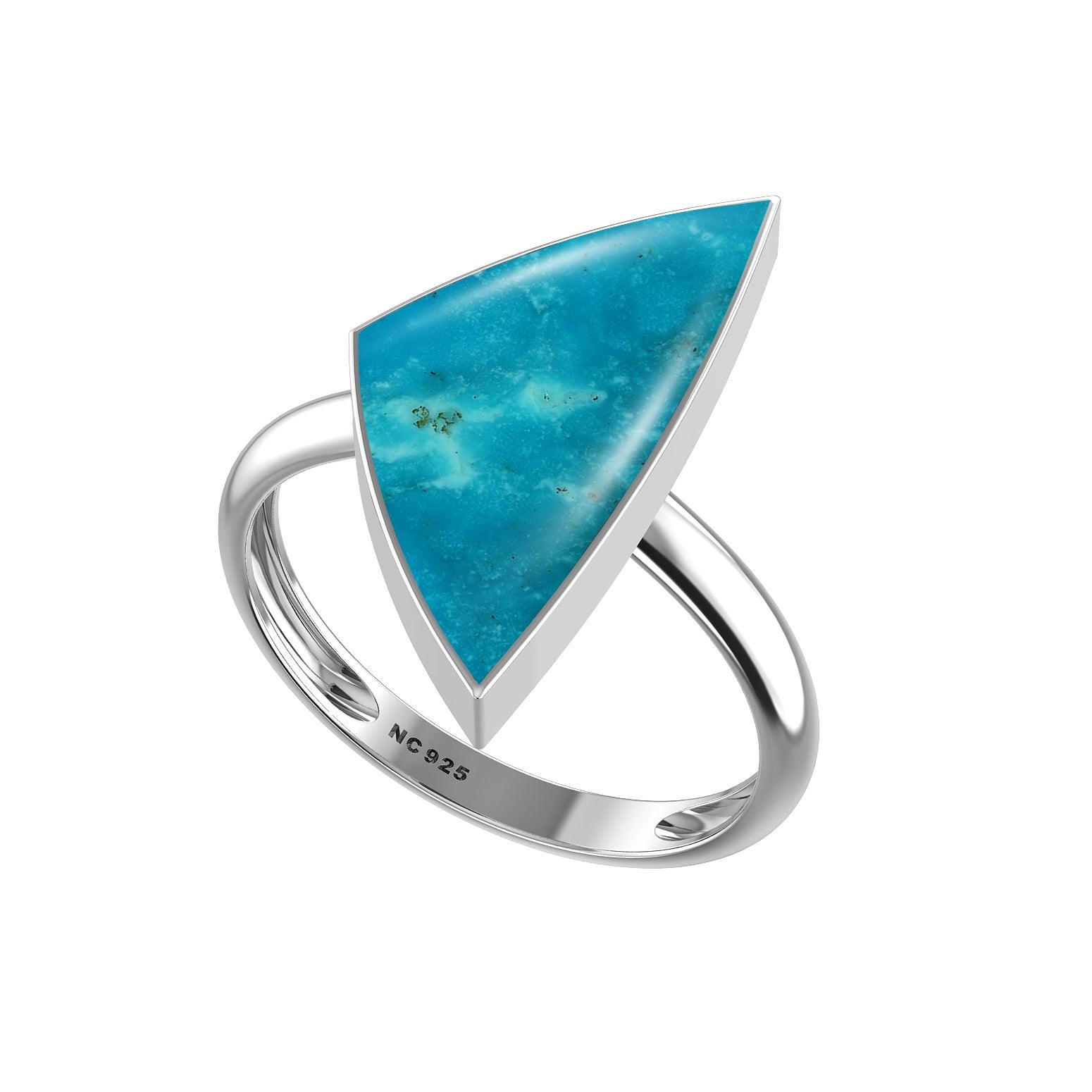 Natural Turquoise Ring 925 Sterling Silver Bezel Set Handmade Jewelry Pack of 6 (Box 8)