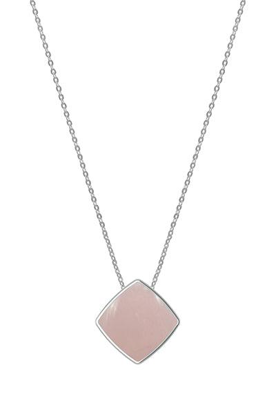 925 Sterling Silver Sliders Necklace Rose Quartz Slide With Chain 18" In Jewelry Pack of 3