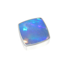 925 Sterling Silver Natural Ethiopian Opal Slider Necklace 18'in Chain Bezel Set Jewelry pack of 3