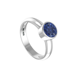 Natural Tanzanite Cut Ring 925 Sterling Silver Bezel Set Jewelry Pack of 6