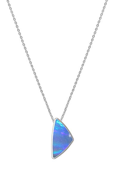 925 Sterling Silver Natural Ethiopian Opal Slider Necklace 18'in Chain Bezel Set Jewelry pack of 3
