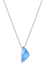 925 Sterling Silver Sliders Necklace Purple Moonstone Slide With Chain 18" In Jewelry Pack of 3